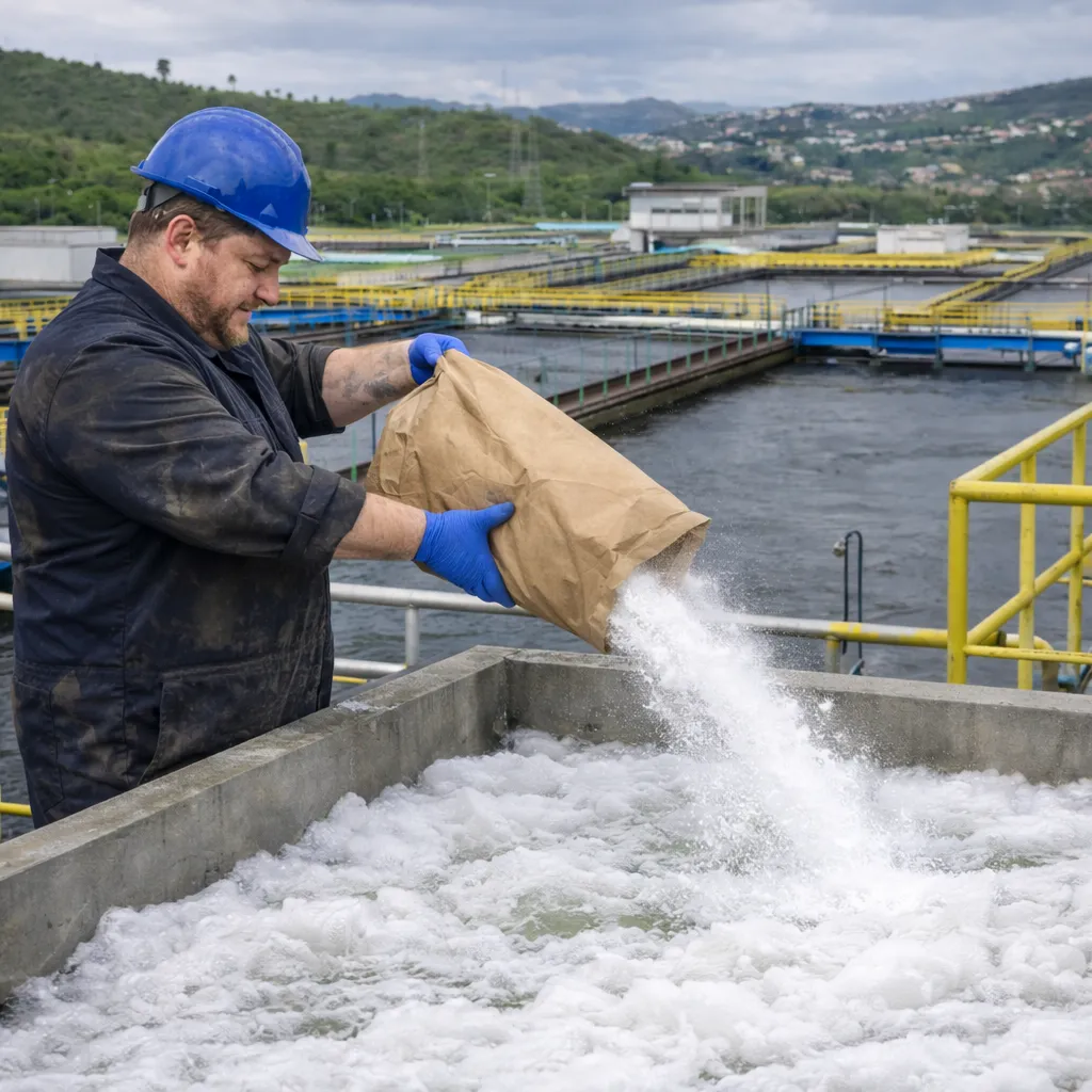 Auxiliar de decantação de alta eficiência